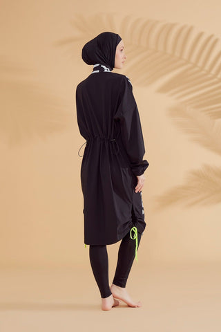 Woven Black Burkini Modest Swimwear M2301 - By Baano