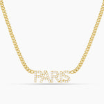 Iced Block Name Necklace w/ Cuban Chain