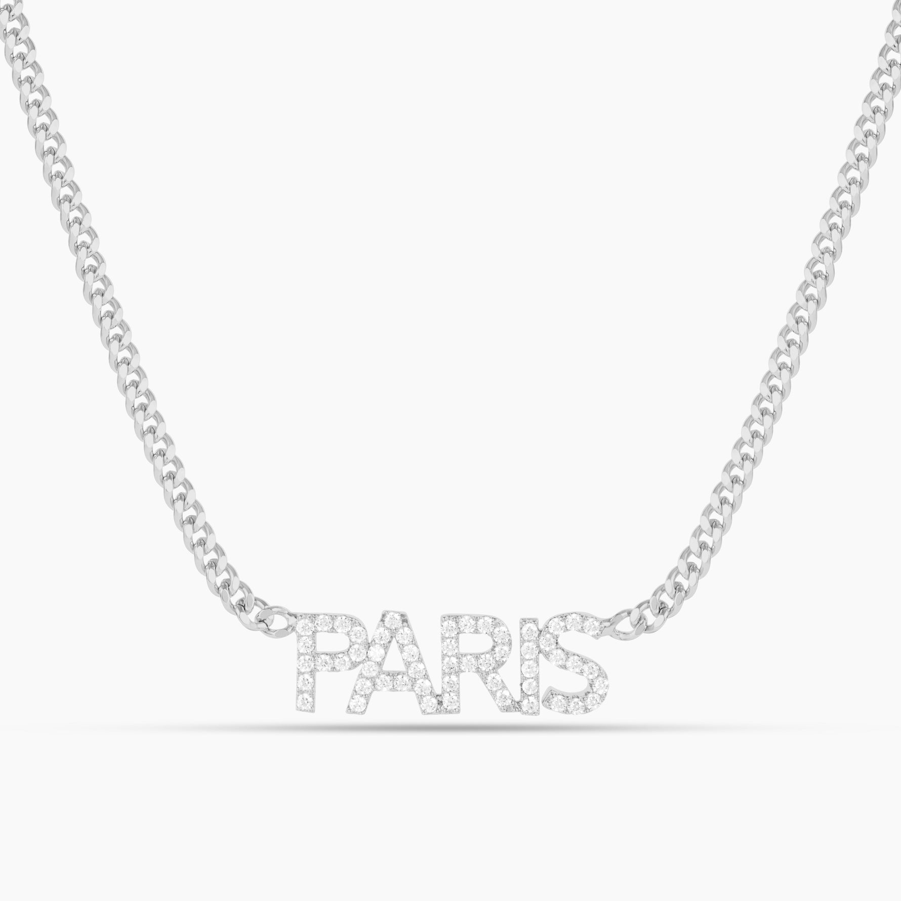 Iced Block Name Necklace w/ Cuban Chain