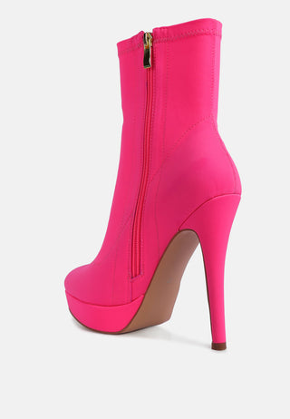 Patotie Lycra High Heel Ankle Boots
