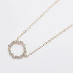 Pavé Stone Circle Necklace