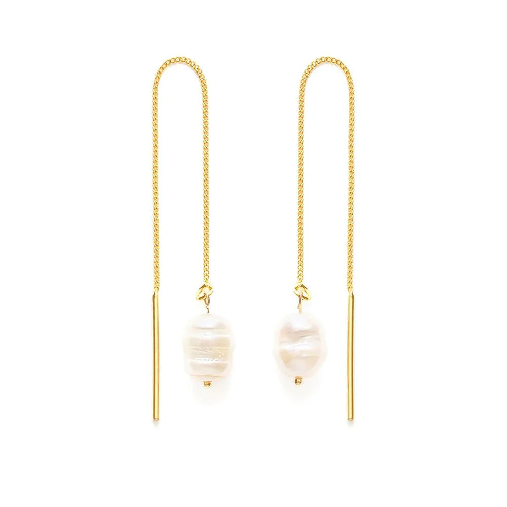Pearl Threader Earrings
