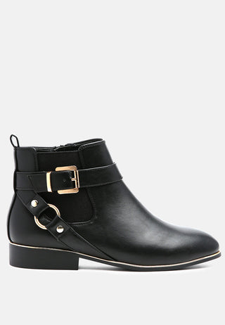 Pectra Buckled Chelsea Boots