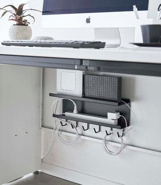 Wall-Mount Cable & Router Storage Rack - Steel - By Baano