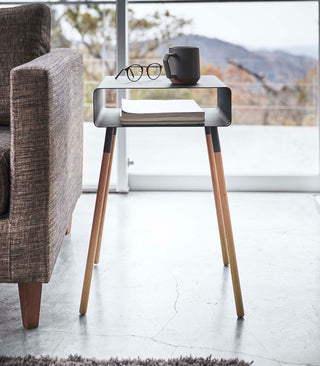 Storage Table - Tall (23" H)  - Steel + Wood - By Baano