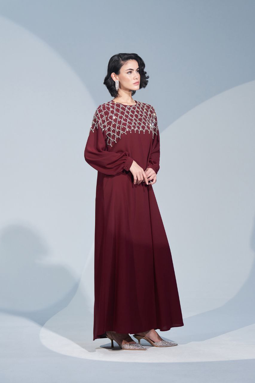 Luxurious Abaya With Rhinestones - Available in Three Color - Glamourous Grace