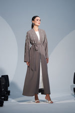 Handmade Crystal Embellished Motifs Abaya-Kimono - By Baano