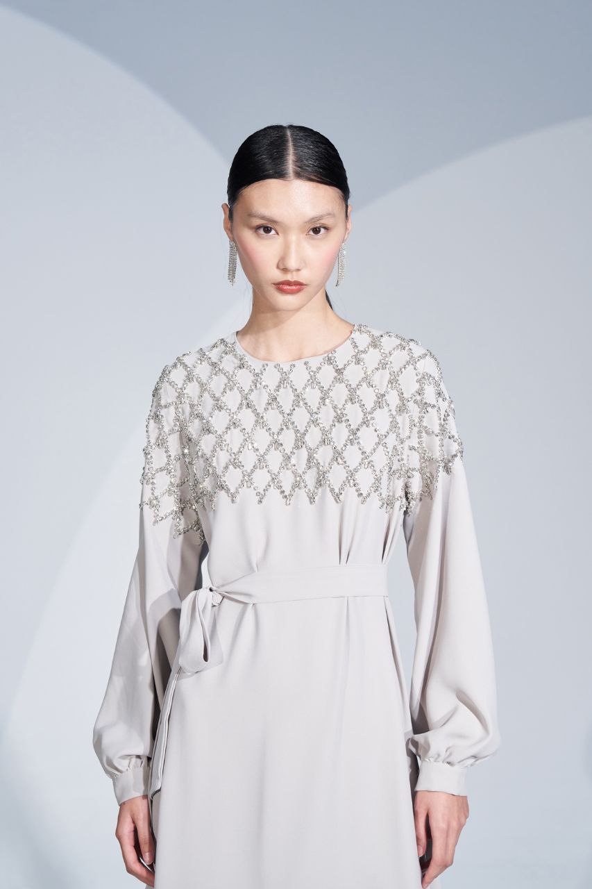 Luxurious Abaya With Rhinestones - Available in Three Color - Glamourous Grace