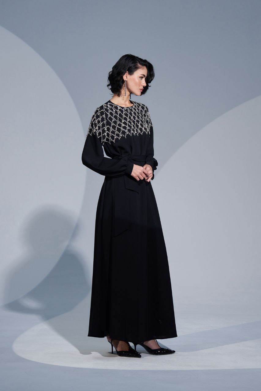 Luxurious Abaya With Rhinestones - Available in Three Color - Glamourous Grace