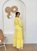 Amina Lace Design Maxi Dress - Summer is Calling - Beautiful Temple Dress - By Baano