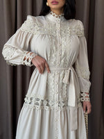 Amina Lace Design Maxi Dress - Summer is Calling - Beautiful Temple Dress - By Baano