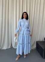 Amina Lace Design Maxi Dress - Summer is Calling - Beautiful Temple Dress - By Baano