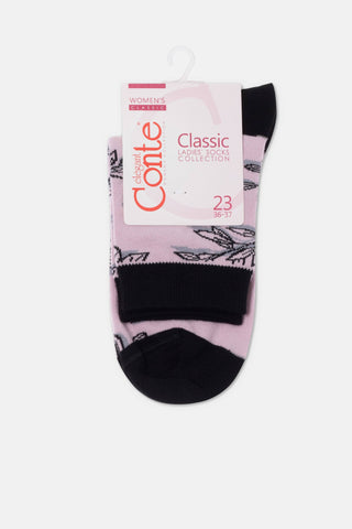 Conte Cotton Socks Classic - 435 Flowers With Shadow - By Baano