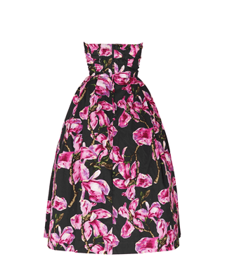 Lana Dress w/ Tulle Black Strapless Midi Dress - By Baano