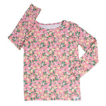 Pink Lemon Floral Print Big Kid Pajama Set - By Baano
