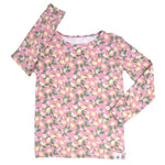 Pink Lemon Floral Print Big Kid Pajama Set - By Baano