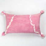 Pink Natural Dyed Shibori Tassel Pillows