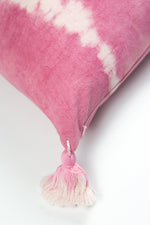Pink Natural Dyed Shibori Tassel Pillows