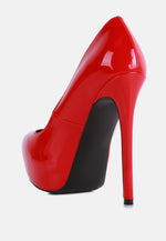 Pismis Patent Faux Leather Stiletto Pumps