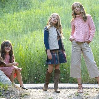 Organic Pleated Skirt with Buckle Detail - Glamourous Grace