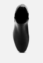 Plush Metal Sling Chelsea Boots