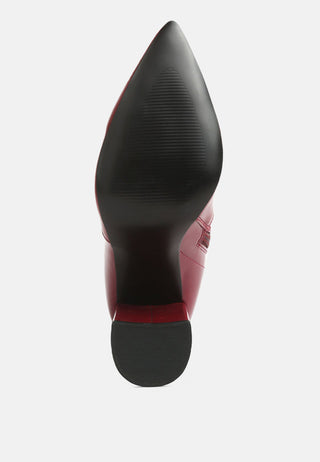 Pluto Block Heel Stiletto Ankle Boot