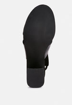 Polessi Pin Buckle Ankle Mules