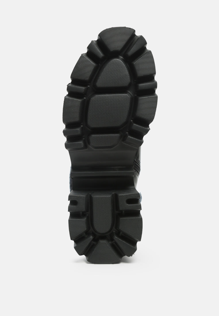 Ponji Fleece Lined Lace-Up High Ankle Boots