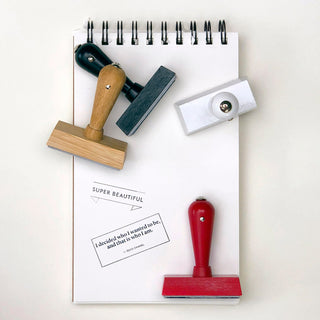 Philosophical Quote Rubber Stamp - Rectangular - By Baano