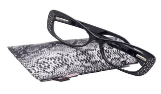 Premium Reading Glasses High End Reading Glass,  Small Frame Black  +1.25 to +3.00 magnifying glasses, Cat Eye. optical Frames