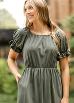 Amy Puff Sleeve Midi Dress Inherit Co.