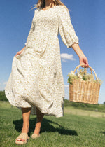 Flora Smocked Midi Dress Inherit Co.