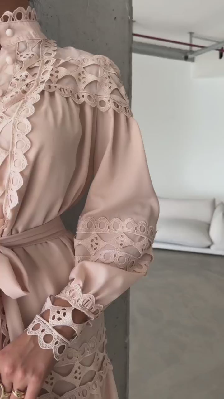 Amina Lace Design Maxi Dress - Summer is Calling - Beautiful Temple Dress