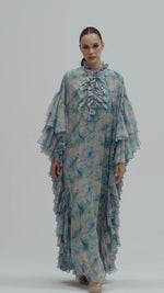 Caftan Dress with Floral Details