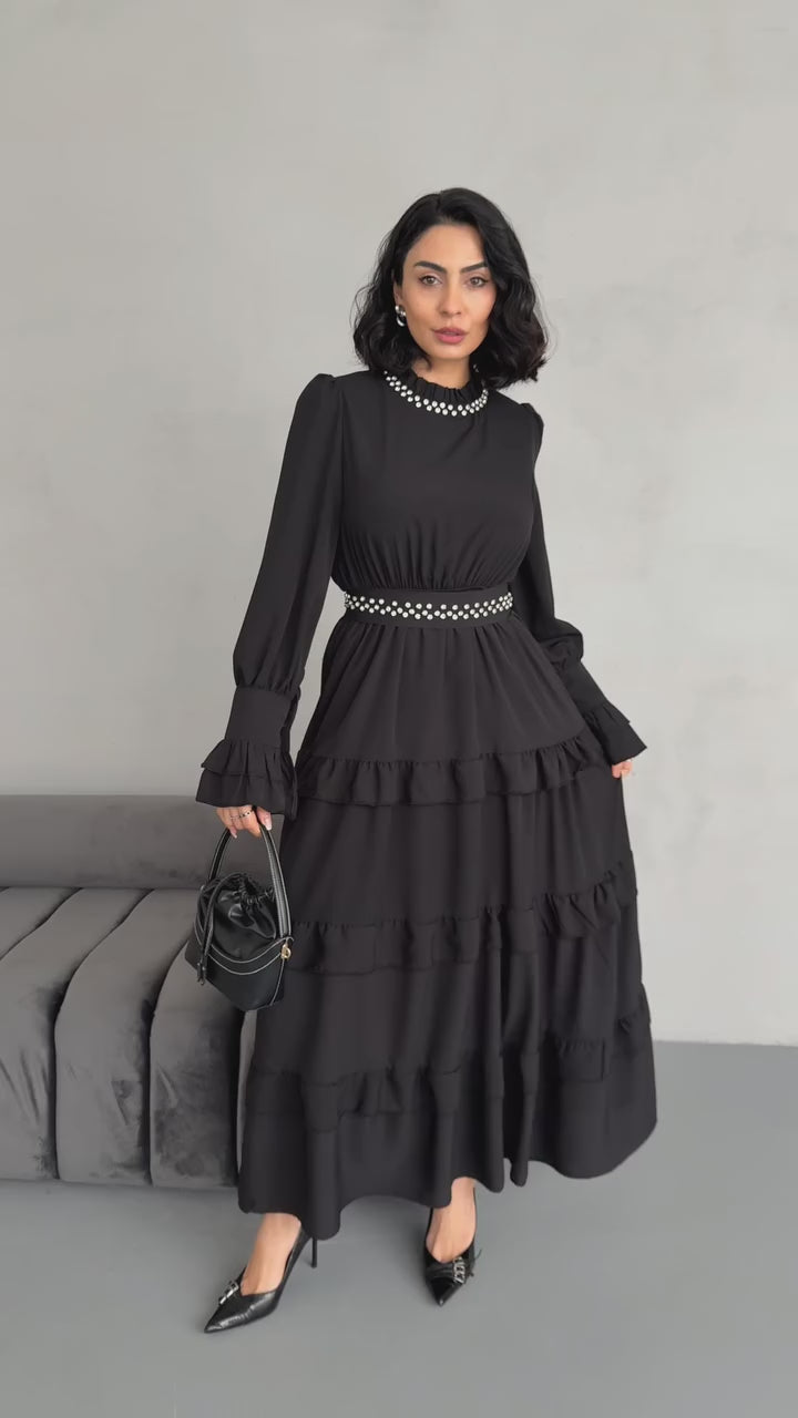 Simple Black Dress - Long Maxi