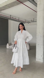 LDS Temple Dress - White Cotton Maxi