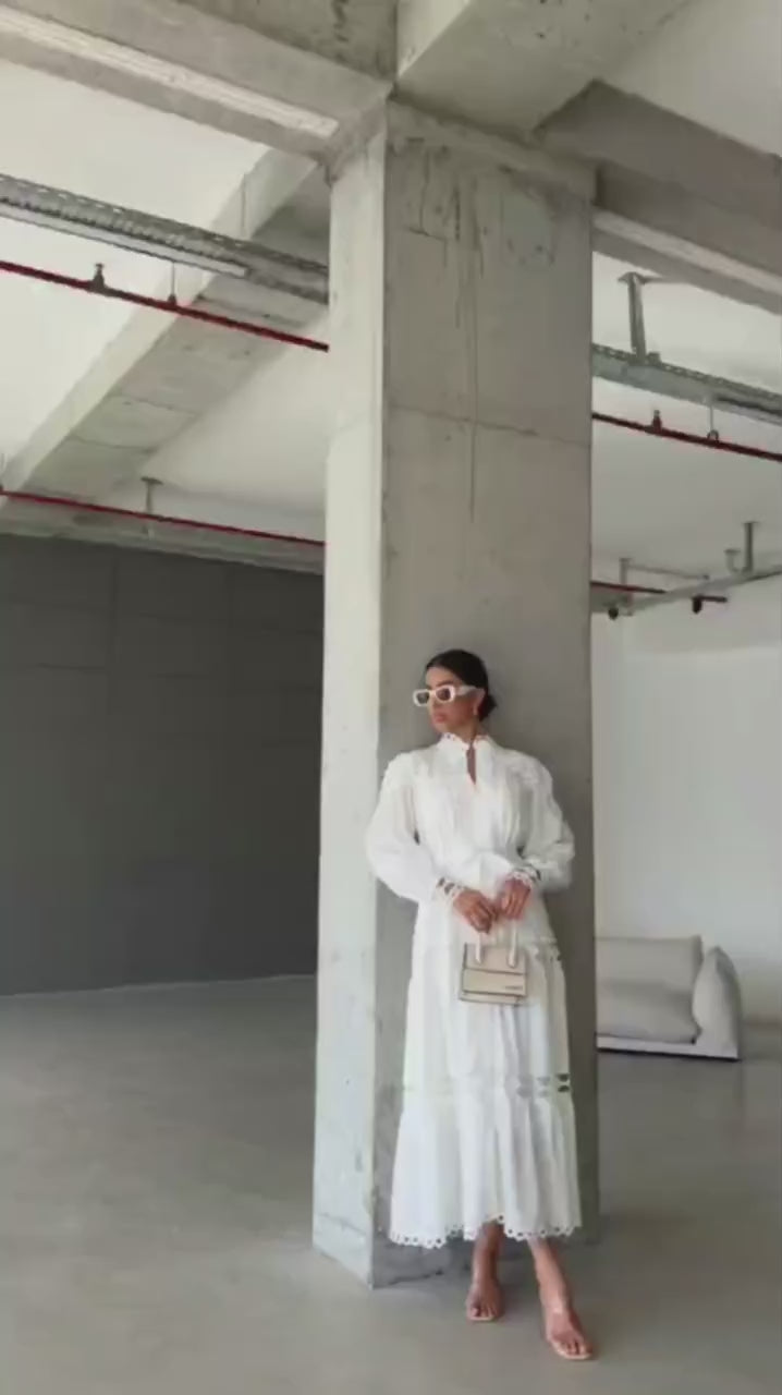 Amina Lace Design Maxi Dress - Summer is Calling - Beautiful Temple Dress