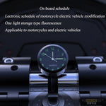 7/8" Universal Motorcycle Handlebar Watch Bike Hand Grip Bar Mount Dial Clock Motorcycle Handlebar Watch  Mount Clock Glow Mount Clock Dial Watch Fit  Waterproof For Scooter Bicycle Motor ATV Stevvex