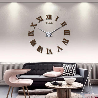 Wall Clock Promotion New Home Decor Large Roman Mirror 3D Wall Clock Mirror Surface Decorative Clock Large Wall Sticker Clock for Living Room Bedroom Office Home Decorations Fashion  Modern Quartz Clocks Living Room  Sticker Watch Stevvex