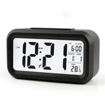 Digital Alarm Clock Voice Alarm Clock Intelligent Smart Timer Creative Students Mute LED Electronic Warning Machinery Gifts Battery Operated LCD Electronic Clock for Bedroom Home Kitchen Office Outdoor Stevvex