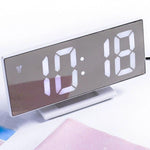 Digital Alarm Clock LED Digital Display Dual Alarm with USB Charger Port 0-100 Dimmer for Seniors Simple Bedside Big Number Alarm Clocks for Bedrooms LED Mirror Electronic Alarm Clocks Large LCD Display Digital Table Clock with Calendar Temperature Stevvex