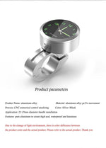 7/8" Universal Motorcycle Handlebar Watch Bike Hand Grip Bar Mount Dial Clock Motorcycle Handlebar Watch  Mount Clock Glow Mount Clock Dial Watch Fit  Waterproof For Scooter Bicycle Motor ATV Stevvex