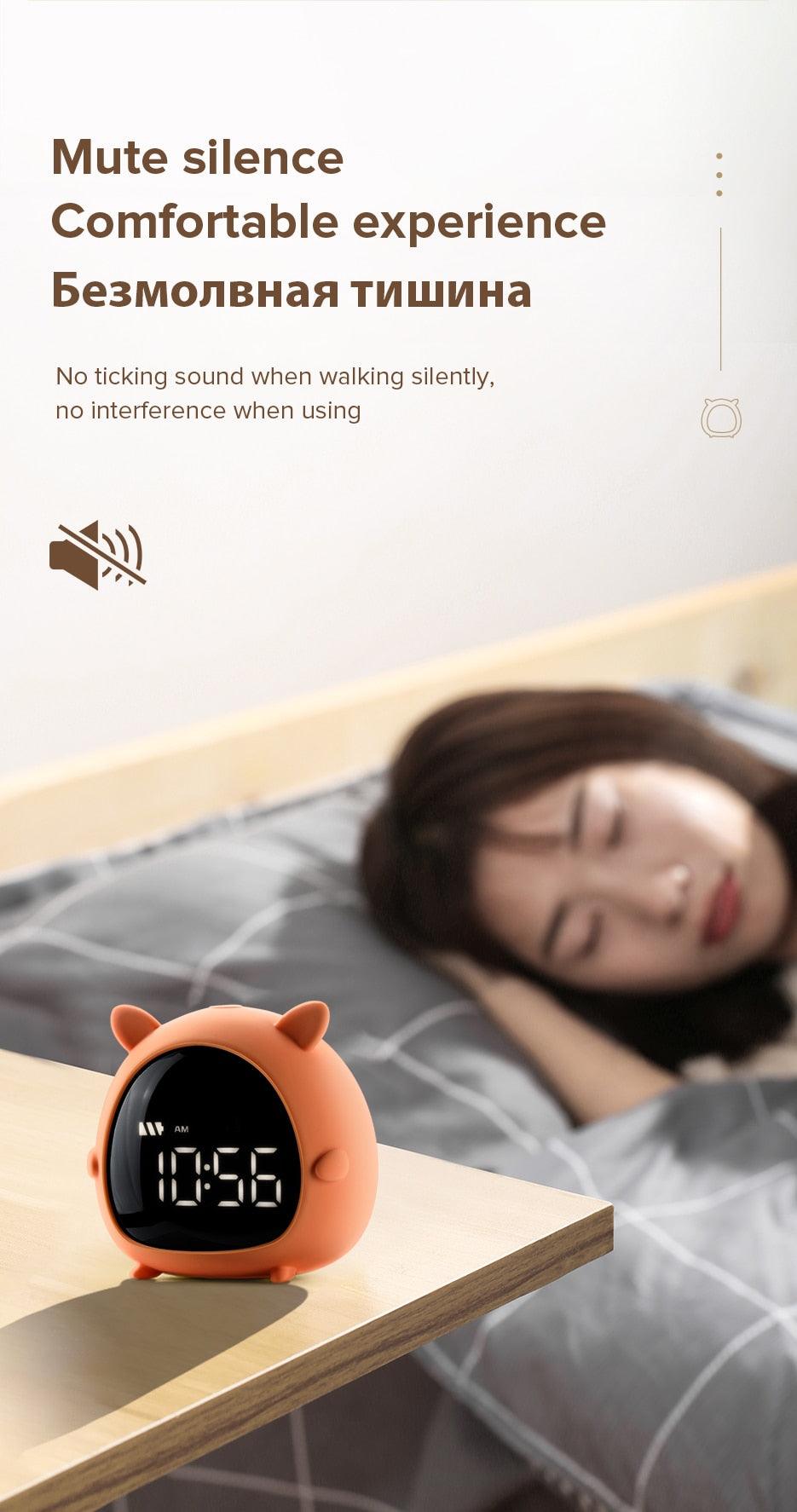 Alarm Clock Kids Child Children Sleep Bedside Alarm Clock Digital Wake Up Children's Alarm Clocks for Girls Boys Bedroom Temperature Snooze Timer Clock for Bedroom/Table/Desk Stevvex