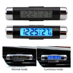 Car Digital Clock Temperature Display Electronic Clock Car Temperature Clock Universal Auto Dashboard Digital Clocks with Black Light And LCD Screen Adjustable Vehicle Temperature Thermometer Auto Electronic Clock LED Backlight Digital Display Clock Stevvex