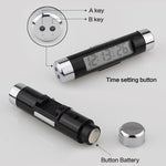 Car Digital Clock Temperature Display Electronic Clock Car Temperature Clock Universal Auto Dashboard Digital Clocks with Black Light And LCD Screen Adjustable Vehicle Temperature Thermometer Auto Electronic Clock LED Backlight Digital Display Clock Stevvex