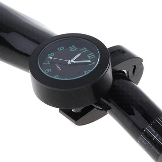 Universal Waterproof Motorbike Clock  Night Light Motorcycle Handlebar Mount Clock Watch Dial Bike Handlebar Clock Watch Motorcycle Handlebar Mount Watch Clock Set with Anti-Skid Pad Wrench Universal Waterproof Black Stevvex