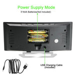 7 Inch LED Digital Desktop Alarm Clock Curved Dimmable Table Clock Table Alarm Clock 7 Inch Curved Dimmable LED Electronic Digital Desktop Clock for Kids Bedroom Large Number Table Clock Mirror Luxury For Kids Bedroom Home Decors Stevvex