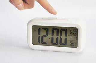 Digital Alarm Clock Voice Alarm Clock Intelligent Smart Timer Creative Students Mute LED Electronic Warning Machinery Gifts Battery Operated LCD Electronic Clock for Bedroom Home Kitchen Office Outdoor Stevvex