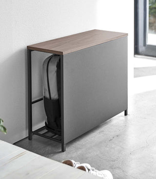 Entryway Storage Organizer & Bench (18" H)  - Steel + Wood - By Baano
