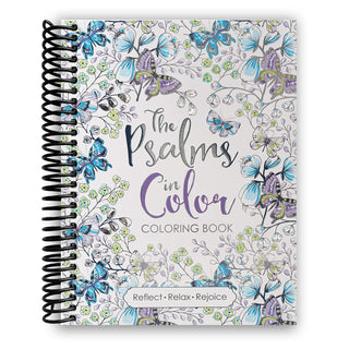 The Psalms in Color Inspirational Coloring Book with Scripture for Women and Teens (Spiral Bound) - By Baano